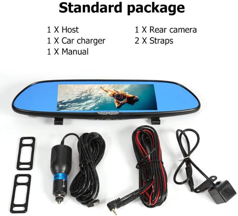 TZK HD 1080P Dual Lens 7''Car Rearview Mirror Camera Recorder DVR Dash Cam Car Mirror Video Screen Monitor Auto Dvr Dash Camera