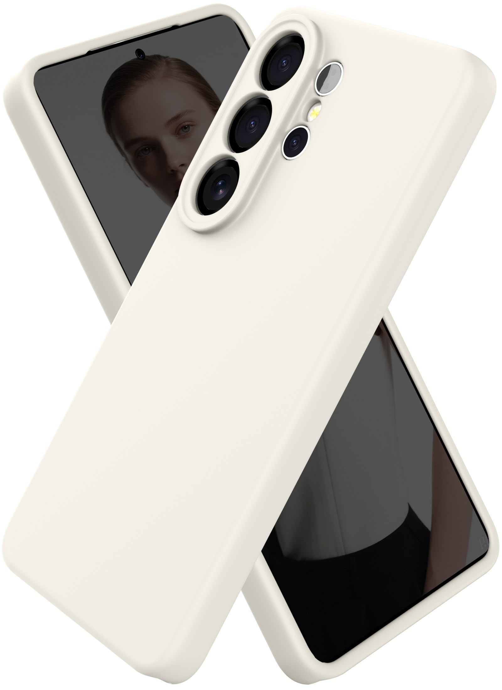 CUZMIGO for Samsung Galaxy S26 Ultra Case, Soft Liquid Silicone Slim Phone Cover with Raised Camera Lens Protection, Anti-Scratch Microfiber Lining & Smooth Grip, Off White