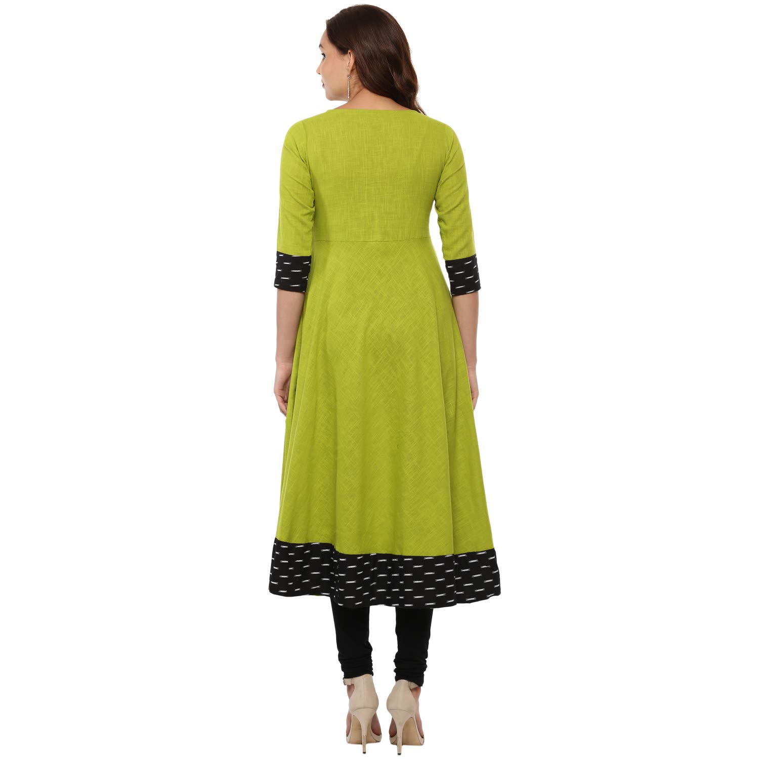 yash gallery womens cotton slub printed anarkali kurta