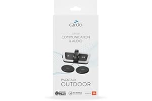 Cardo Packtalk Outdoor Helmet Communication System for Skiing, Snowboarding, Mountain Biking, Cycling and Other Outdoor Activities