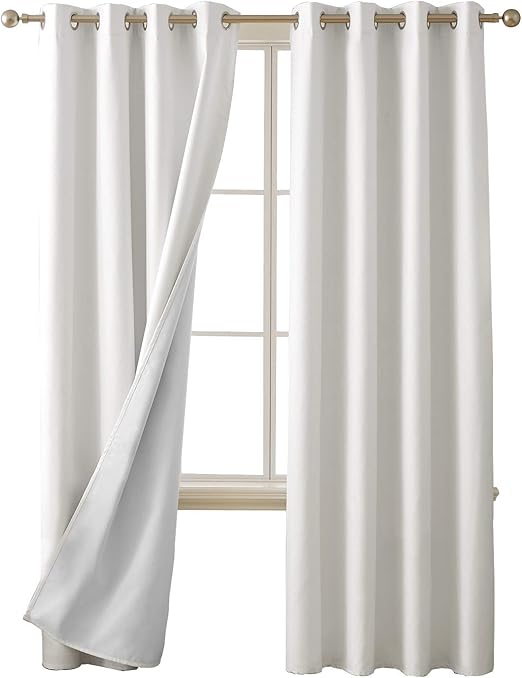 Amazon Com Deconovo 100 Percent Blackout Curtains With 3 Pass