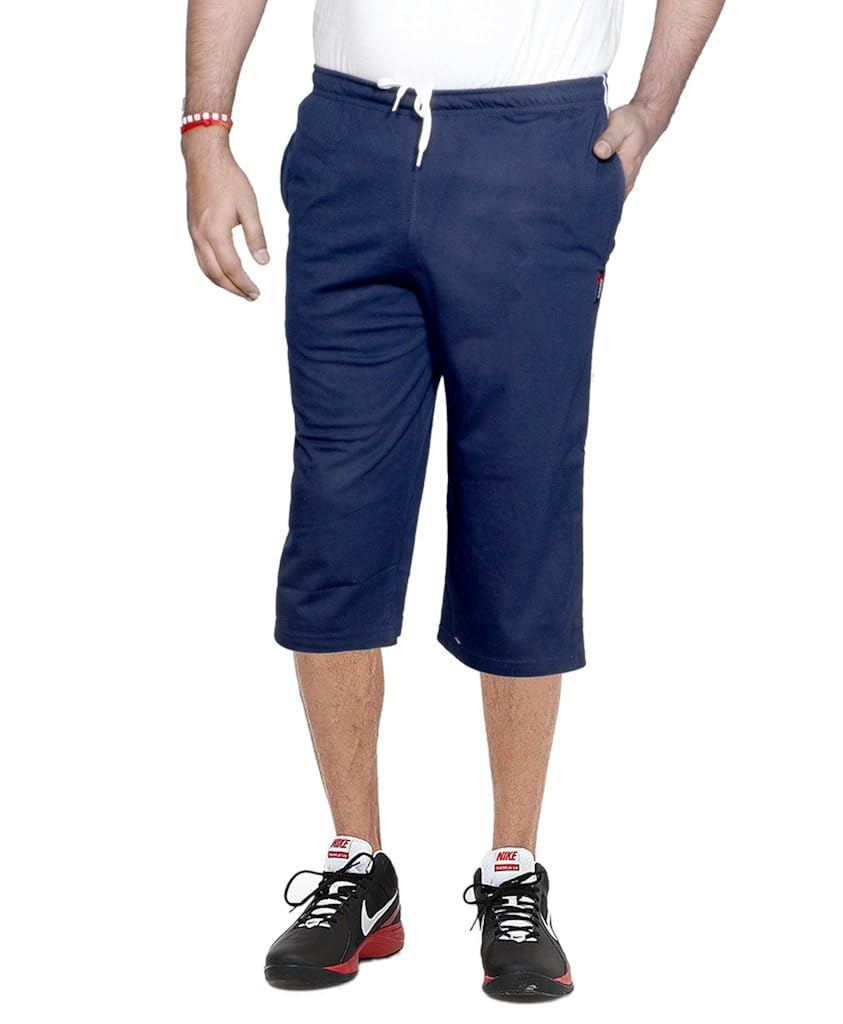 indiweaves men's capri (blue)