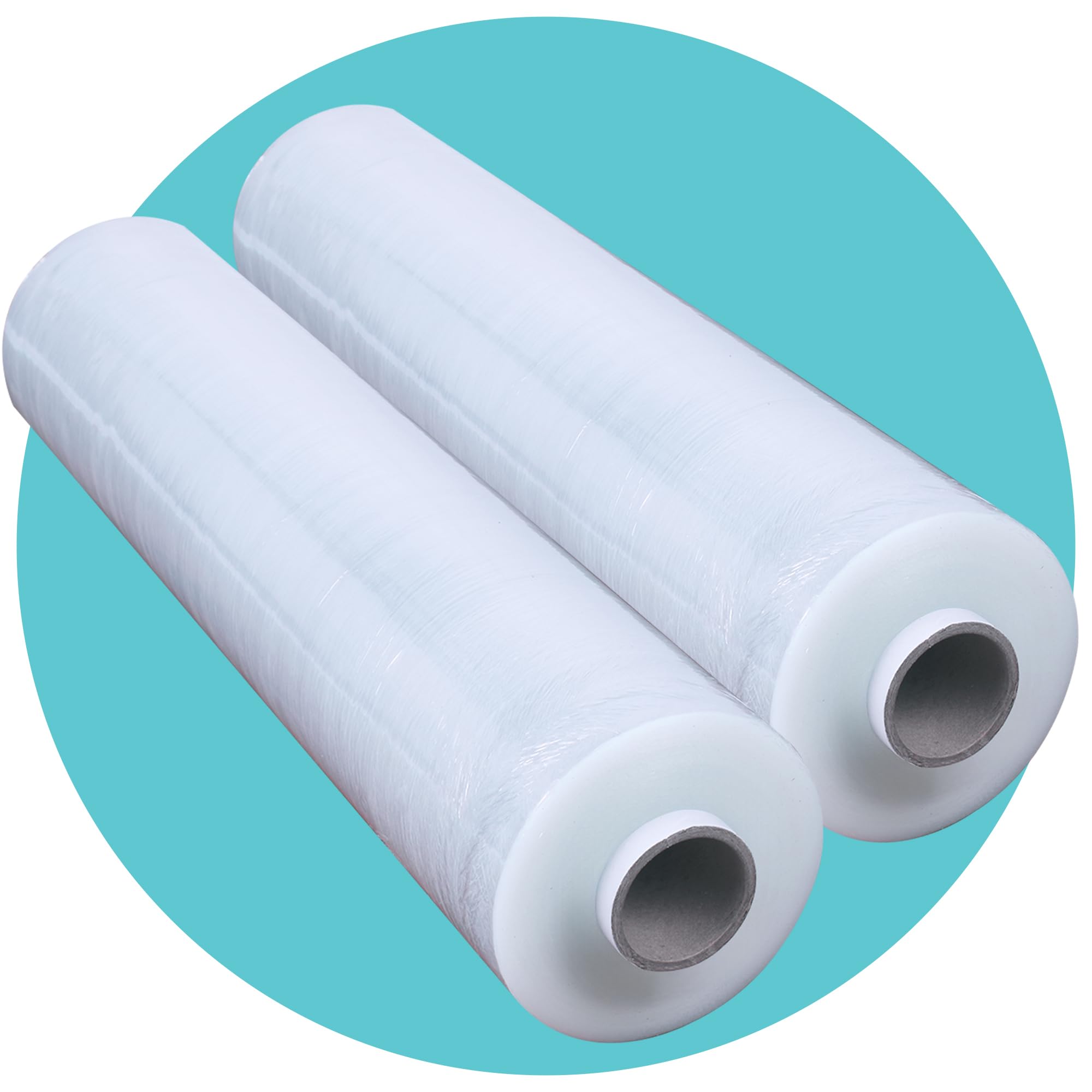 Triplast Pallet Stretch Wrap Roll (400mm x 250m) - Pick Qty & Colour - Heavy Duty Plastic Luggage Shrink Wrap & Strong Industrial Cling Film for Removals & Warehouse Packaging Use (Clear, 2 Rolls)
