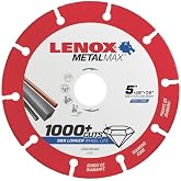 Lenox Tools 1972922 METALMAX Diamond Edge Cutoff Wheel, 5" x 7/8" | Abrasives, Cut-Off Wheels, Diamond Abrasives, Angle Grinder Accessories, 7/8 in, 12200 rpm, Angle Grinders