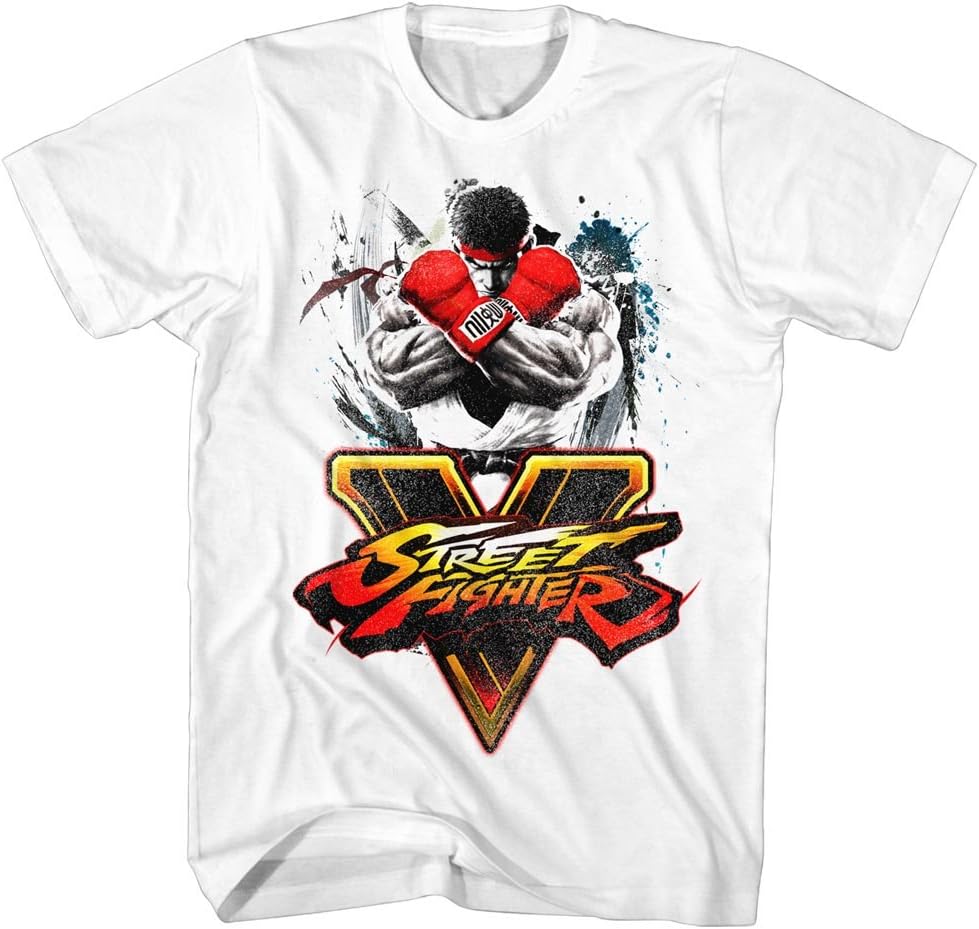Street Fighter Video Martial Arts Arcade Game V Stance Adult T-Shirt Tee