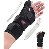Hurmoya Wrist Brace Thumb Spica Splint Support for Carpal Tunnel, De Quervain's Tenosynovitis, Tendonitis Pain Arthritis Trigger for Man and Women (Large - Left Hand)