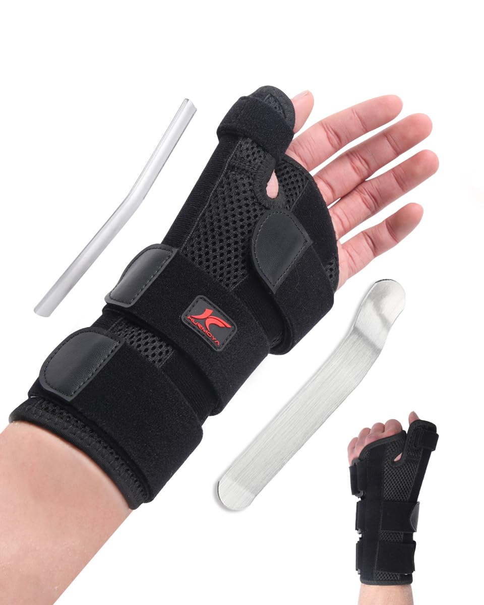 View 1 of Hurmoya Wrist Brace with Thumb Spica Splint – Support for Carpal Tunnel, De Quervain's, Tendonitis, Arthritis & Trigger Thumb Pain for Men & Women (Medium - Left Hand)