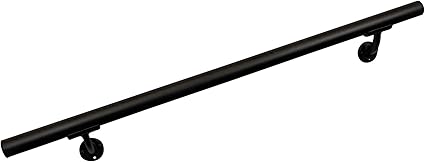 Aluminum Handrail Direct Ohr 5 Handrail Section With Mounts Black Sand Stair Hand Rail Usa Made Aluminum Handrail Direct Ohr 5 Handrail Section With Mounts Black Sand Stair Hand Rail Usa Made