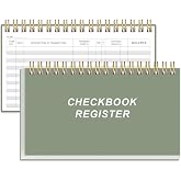 Check Registers for Personal Checkbook - A6 Blank Ledger Transaction Registers for Personal, Check Register Book for Checking and Saving Account, Deposit and Credit Card, 3,75" x 6.75", Green