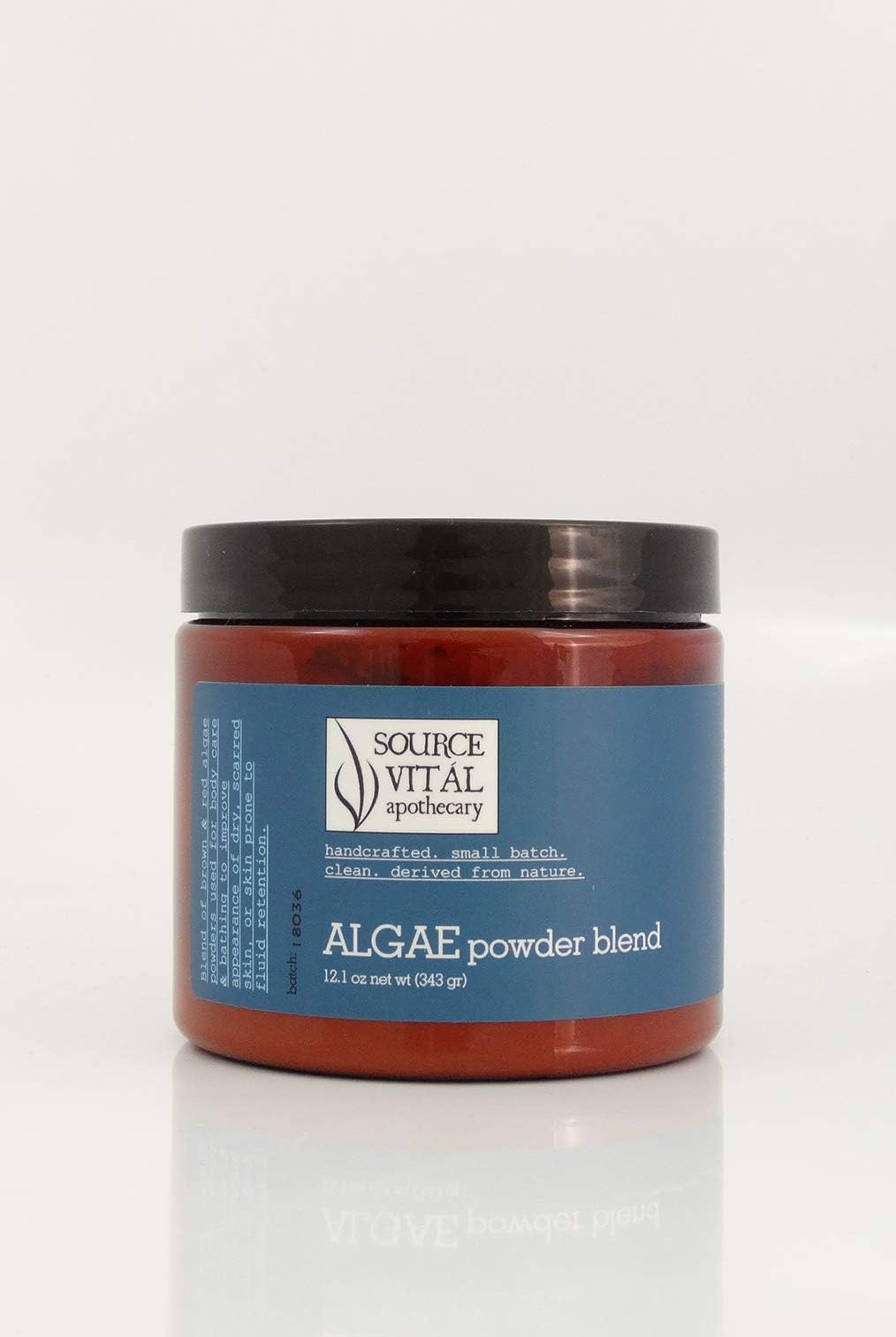 Algae Powder Blend by Source Vitál Apothecary | Bath Soak for Dry Skin and Fluid Retention | for Renewal and Balanced Skin | Laminaria and Calcareum | 12.1 oz.