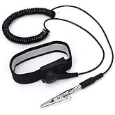 STREBITO Anti Static Wrist Strap, 11" Antistatic Wrist Band ESD Wrist Strap | Extra Long Cord, Alligator Clip, Grounding Bracelet Elastic Adjustable wristband for PC Computer Building Electronics Repair