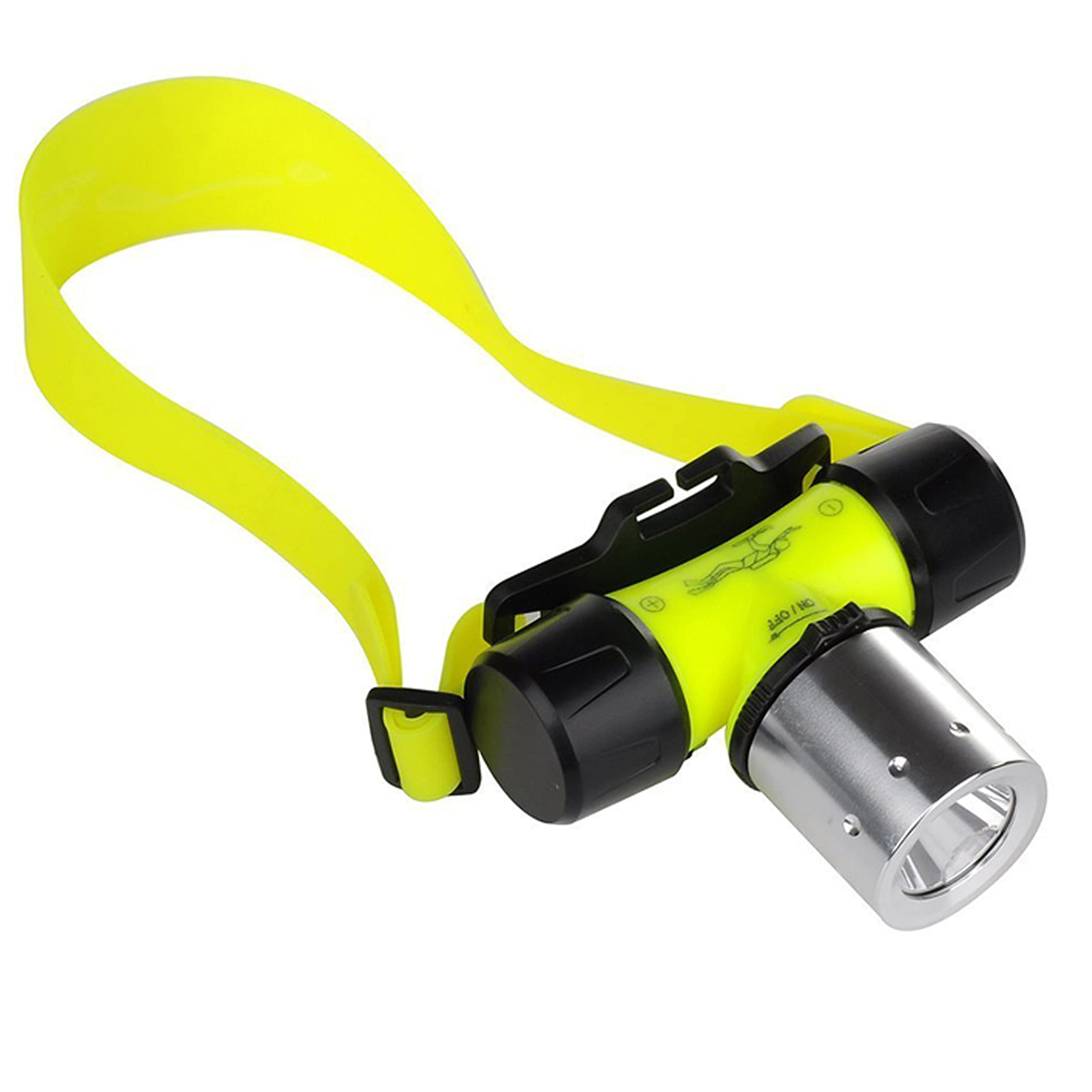 BESTSUN LED Diving Head Torch, Super Bright 10000 Lumens XML T6 LED Headlamp Swimming Headlight Waterproof Underwater Submarine Scuba Headlamp 3 Lighting Modes Dive Light for Divers (A)