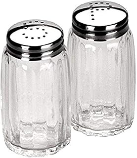 Ibili Salz-/Pfefferstreuer-Set klein, Edelstahl, silber/transparent, 9 x 8 x 4 cm, 2-Einheiten