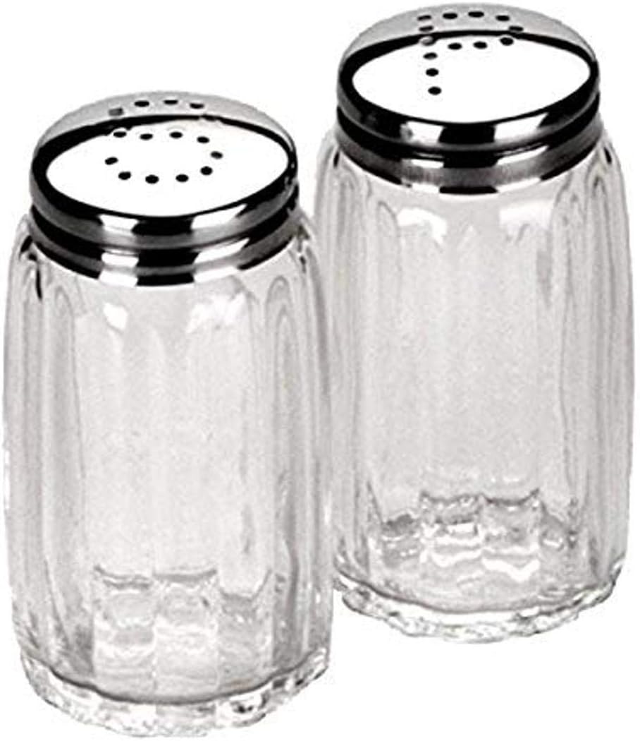 Ibili Salz-/Pfefferstreuer-Set klein, Edelstahl, silber/transparent, 9 x 8 x 4 cm, 2-Einheiten