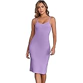 Qzzater Slip Dress for Women Adjustable Spaghetti Straps Under Dresses Basic Full Slips Cami Long Slip Dress Nightgown