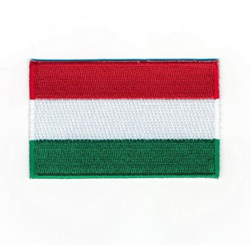 60 x 35 mm Hungary Budapest Flag Debrecen Flag Sew-On Badge/Iron-On Patch 0920 B