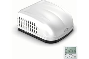 BZW RV Air Conditioner 15000 BTU Non-Ducted | Quiet AC | 110-120V | Cooling Only, Rooftop AC Unit RV | Easy Install | All-in-One Unit | For Camper, Fifth Wheel, Food Trucks, PRO (White)