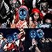 Yuboa Halloween Mask LED Light Up Masks Purge for Festival Party Cosplay, Scary Glowing Mask for Men Women Blue