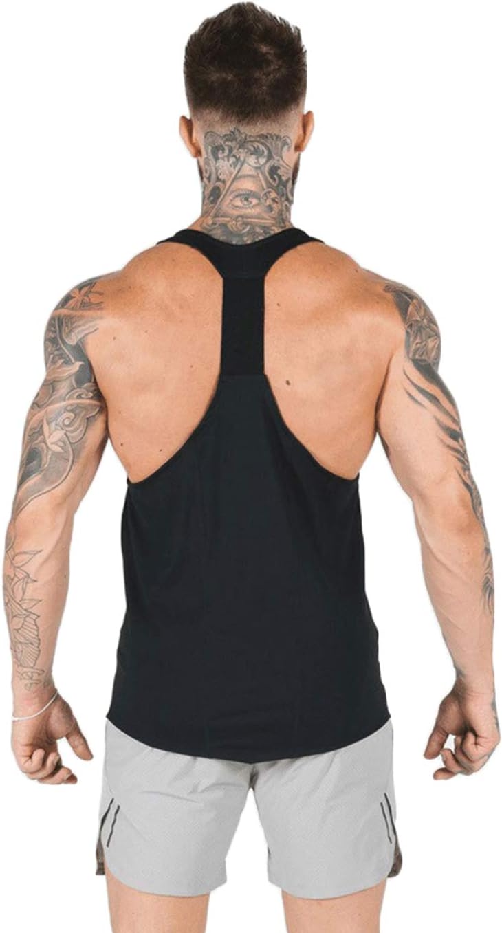 Gym Vest Men Bodybuilding Fitness Muscle Y-Back Muscle Sleeveless Tank Top