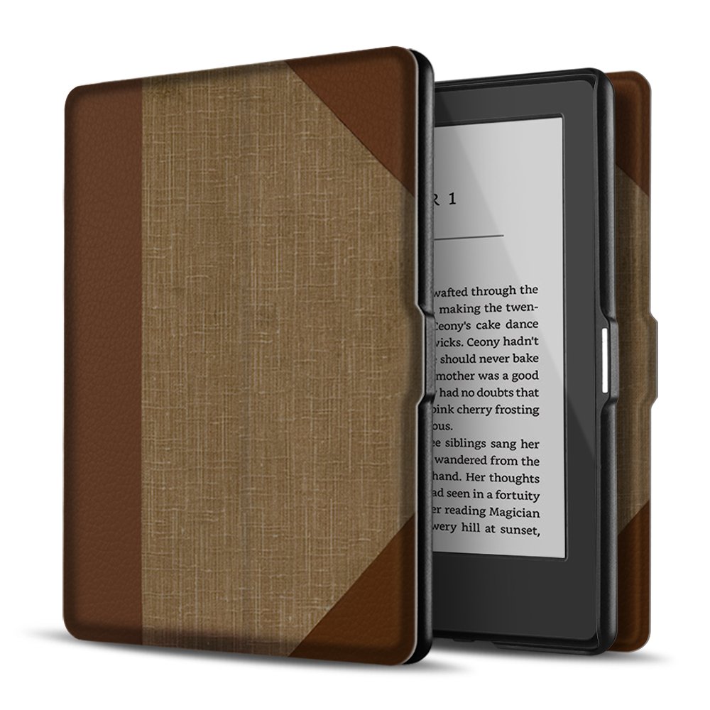 TNP Case for Kindle 8th Generation - Slim & Light Smart Cover Case with Auto Sleep & Wake for Amazon Kindle E-reader 6" Display, 8th Generation 2016 Release (Vintage Book)