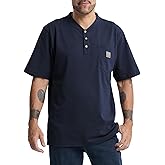 Kecols Loose Fit Thick Work T-Shirts for Men Short Sleeve Pocket Henley Workwear Shirts (Tall & Regular)