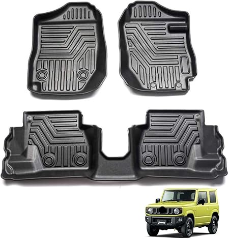 Amazon 新型ジムニー Jb64w シエラ Jb74w Mt車 3d フロアマット 3pcs Tpe材質 カーマット ズレ防止 立体構造 防水 カスタム パーツ 内装 消臭 抗菌効果 カー用品 新型ジムニーh30 7 ｍｔ車専用 5座席分 フロアマット 車 バイク