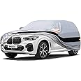 Holthly 10 Layers SUV Car Cover Custom Fit for BMW X5 (2007-2024) Waterproof All Weather for Automobiles, Outdoor Full Cover Rain Sun UV Protection.Silver