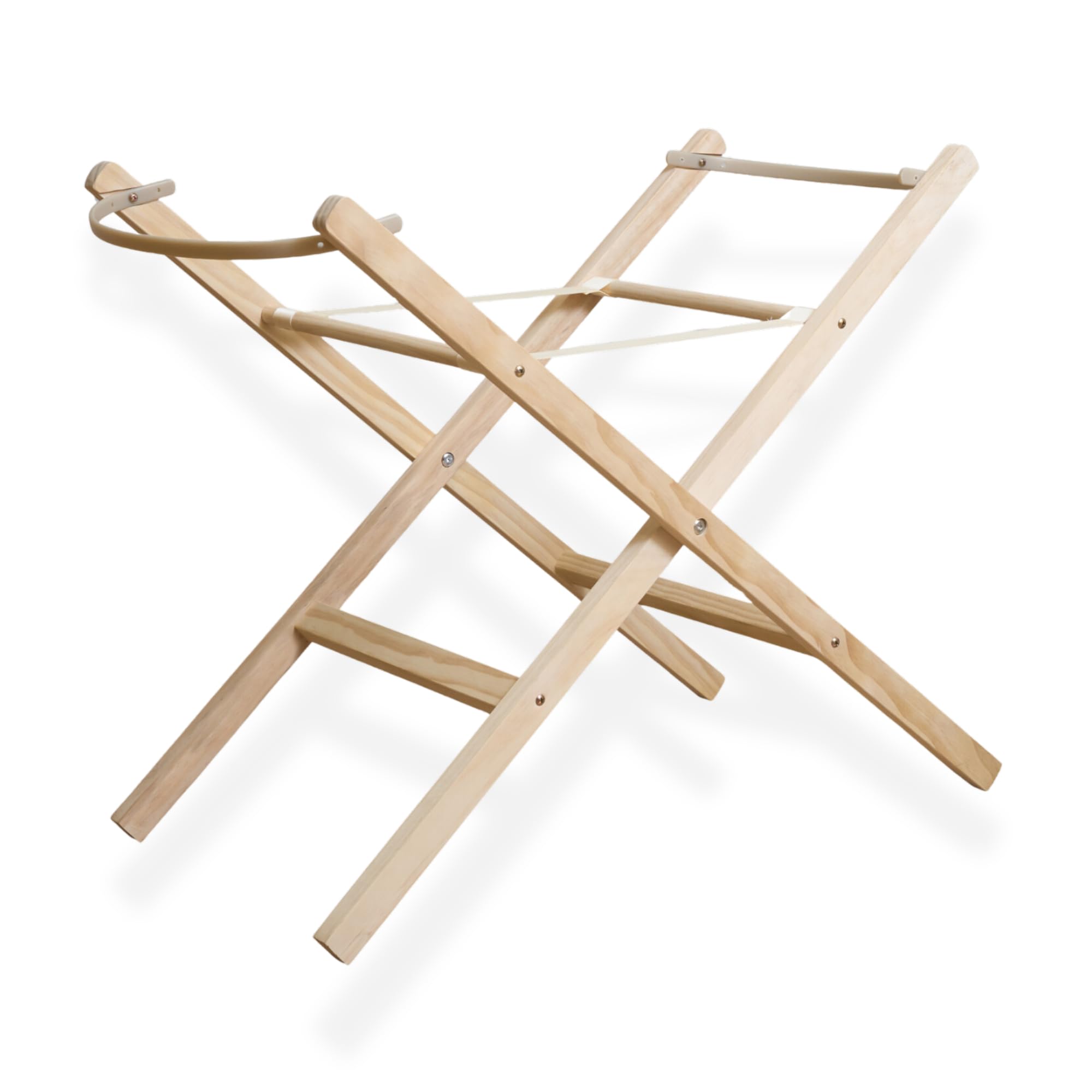 Clair de Lune Self Assembly Natural Moses Basket Folding Stand