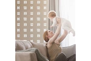 JIUMEI 12 x 16 Inch Large Wall Stencil for Painting, Resuable Lines Painting Stencils for Floors, Walls, Tile, Patio - Geometric Herringbone Lines Design