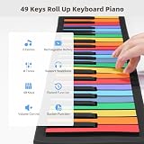 POGOLAB 49 Keys Roll Up Piano Keyboard Portable Silicone Folding Keyboard view 3