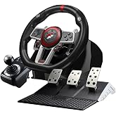 Flashfire Suzuka 900R racing wheel set with Clutch pedals and H-shifter for PC, PS3, PS4, Xbox 360, XBOX ONE and Nintendo Switch