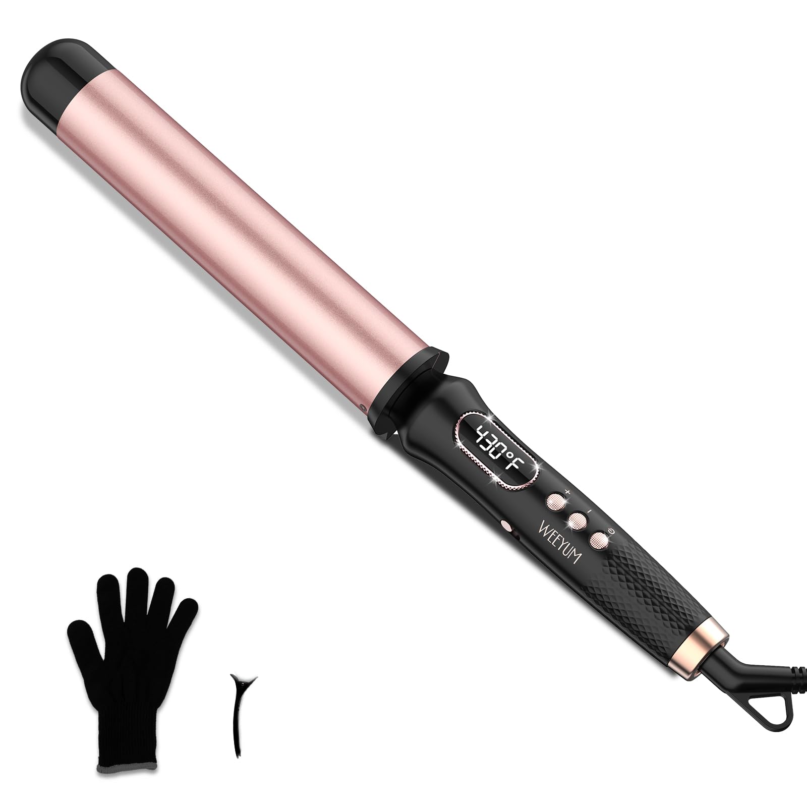 Photo 1 of Curling Wand 1 1/2 Inch,Curling Iron 1.5 inch Professional for Beach Wave,Clamp Free Curling Wand for Quick Styling.