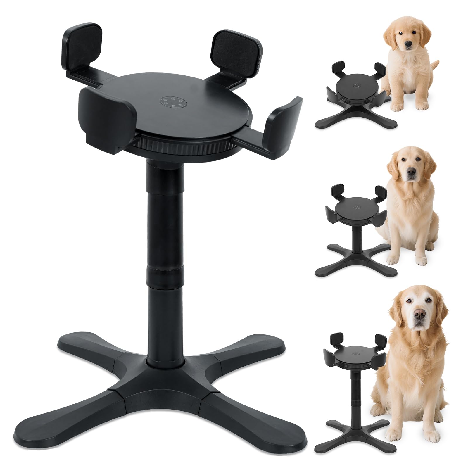 Photo 1 of Adjustable Dog Bowl Stand Raised Bowl with 3 Heights Tilted Feeding Stand Elevated Stand for Dog Bowls Adjusts to 5.5",9.45",13.2" Non-Slip for Small Medium Large Dogs