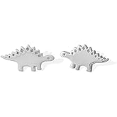 Boma Jewelry Sterling Silver Stegosaurus Dinosaur Stud Earrings