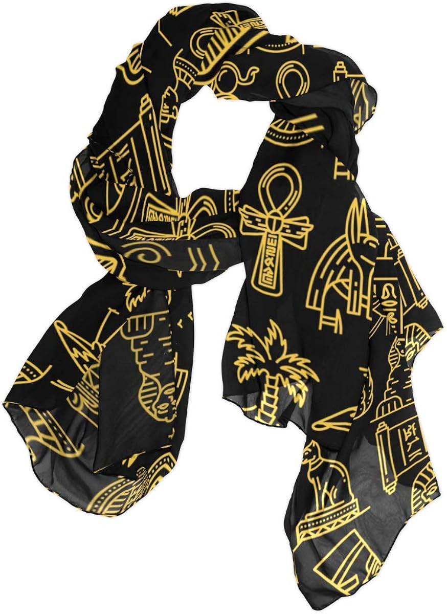 AHOMY Egyptian Ancient Scarfs for Women Lightweight Sunscreen Shawl