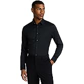 EXPRESS Men’s Everyday Performance Dress Shirt – Slim Fit Stretch Solid Button-Up, Moisture-Wicking, Wrinkle Resistant