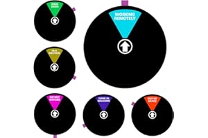 BLIRIK Office Door Sign,6 Inch,Do Not Disturb,Come in Welcome,Back Soon,in A Meeting,Out of Office,Working Remotely Sign,Magnetic Door Sign for Office Room, Conference Room Any Room That Needs Privacy-Black