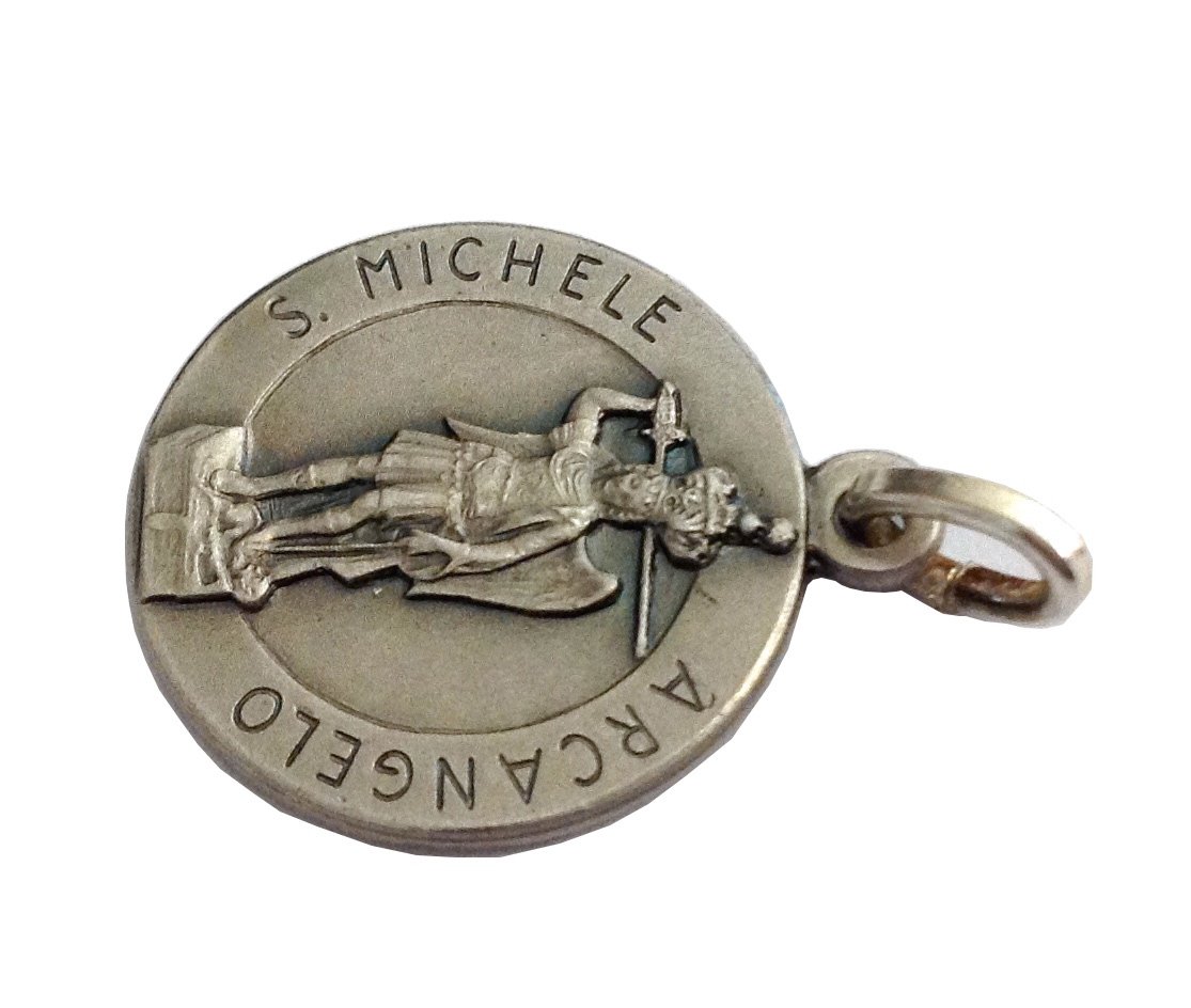 I G J 925 STERLING SILVER SAINT MICHAEL THE ARCHANGEL MEDAL - THE PATRON SAINTS MEDALS