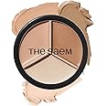 THESAEM Cover Perfection Triple Pot Concealer – 3 Color Concealer with Full Coverage Natural Beige Shade Covers Blemishes Spots, Highlighter & Contouring, 02 Contour Beige