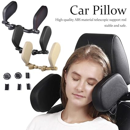 Jukkre Car Seat Side Pillow Car Head Rest Child Kid Headrest Neck Pillow in Car Adult Travel Car Seat Pillow Car Headrest Car Head Sleep Kids Kids Sleeping Pillow for Car
