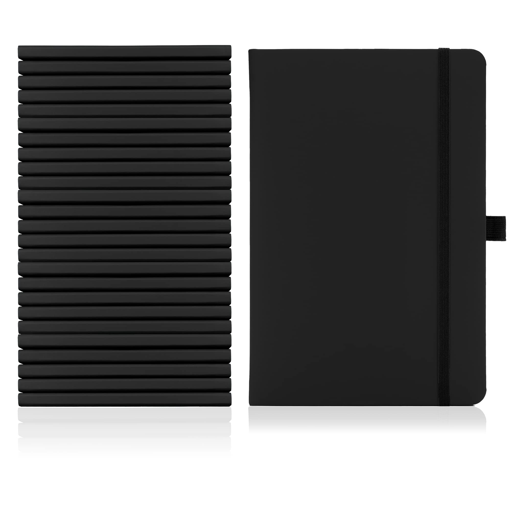 10 x Bulk Pack of Notes London A5 Notebook multipack set with Lined Pages, Pen Loop and Expandable Paper Pocket Hardback Journal New Notepad Note Book Notes Diary Pad (Black) — image 1