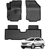 KUST Custom Fit Floor Mats for Chevy Equinox/GMC Terrain 2018-2024 (No for EV), All Weather TPE Rubber Car Mats for Equinox Accessories Front Rear 2 Row Liners, High Edges Non-Slip