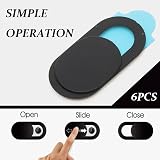 SUHAI 6PCS Webcam Cover Slider Ultra-Thin Privacy Security for Laptop PC Phone view 3