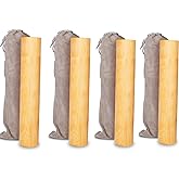 Set of 4 Small Bamboo Scattering Urn Tube for Human Ashes, ECO & Biodegradable Friendly Mini Bamboo Spreading Cremation Tube Urn for Adult Male Female Ashes
