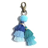 Pom Pom Tassel keychain - Women's Novelty Keychains