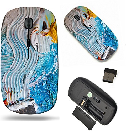 MSD Wireless Mouse Travel 2.4G Wireless Mice with USB Receiver, Noiseless and Silent Click with 1000 DPI for notebook, pc, laptop, computer, mac book design 16410635 Paintbrush with oil paint on a cla