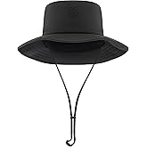 Element Packable Bucket Hat, Adjustable Sun Cap with Drawstring Cord, Black