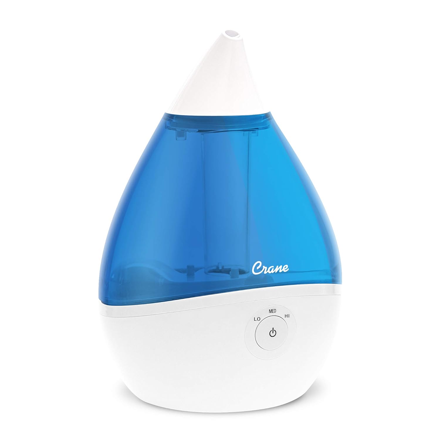 Blue and White : Crane Droplet Ultrasonic Cool Mist Humidifier - Blue