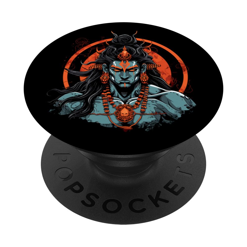 Shiva the Destroyer Fierce Mahadev Tandav Adiyogi Meditation PopSockets Swappable PopGrip