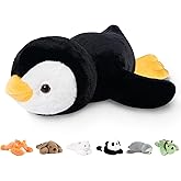 Niuniu Daddy 20" | 3.3 Pound Penguin Weighted Stuffed Animals for Adults Kids, Large Pillowfort Plush Animal Toys for Baby, Big Body Pillow for Gift Present Birthday Christmas Valentine Thanksgiving